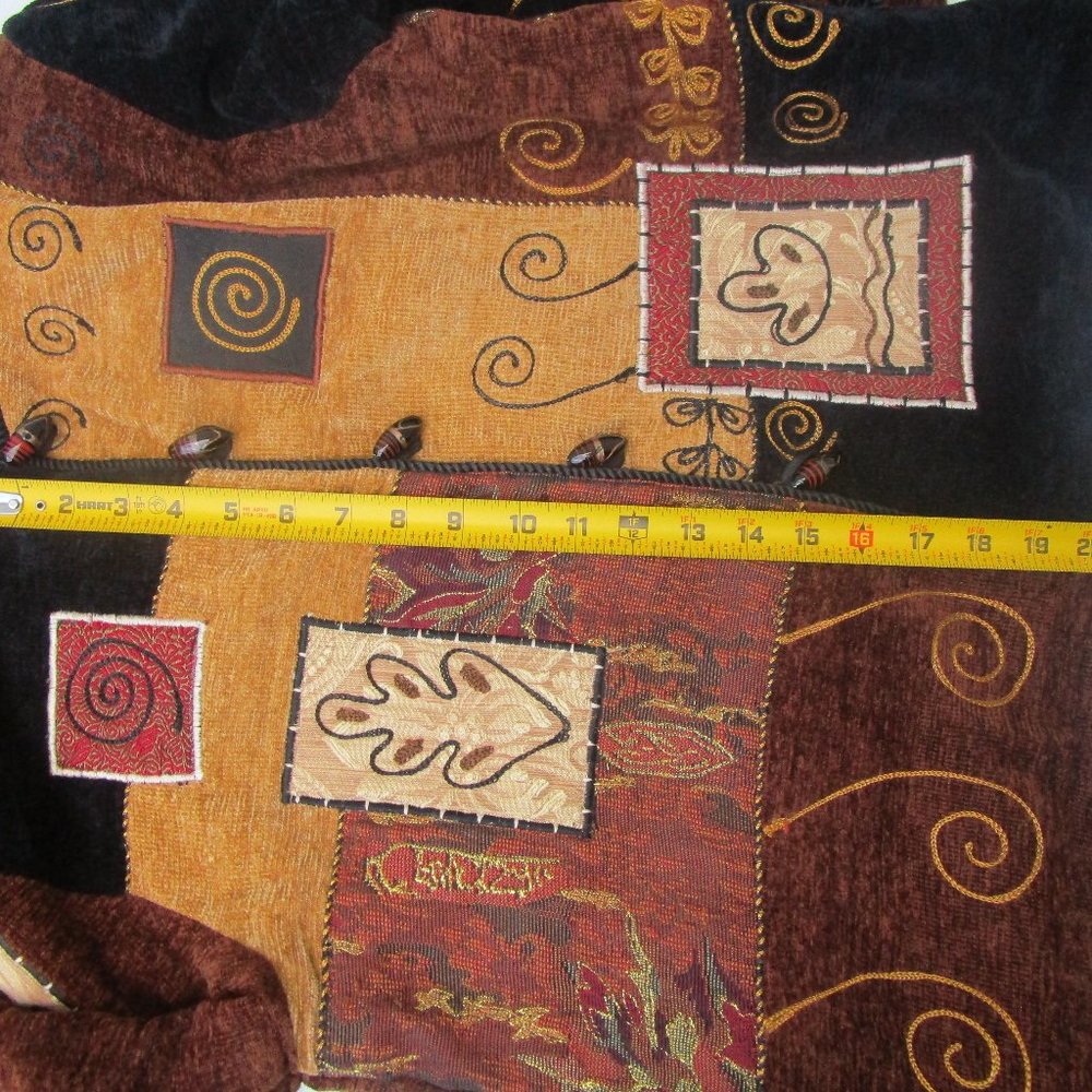 Allure Women's Boho Chic Patchwork Jacket Soft Vt… - image 5